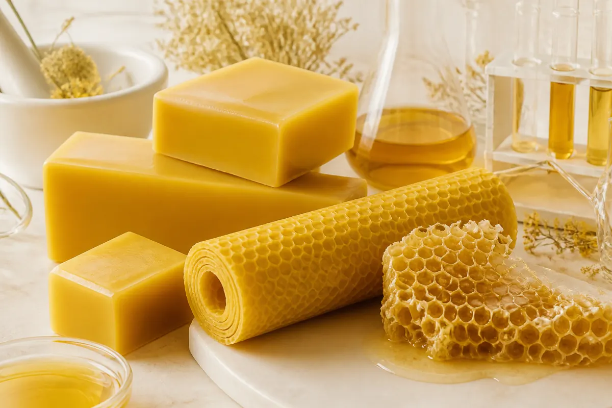 Natural beeswax blocks and honeycomb for formulation research